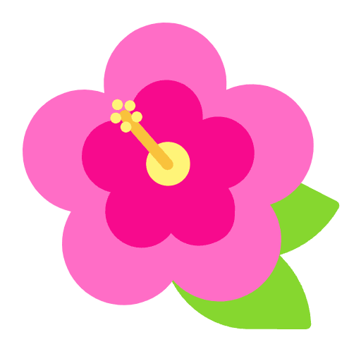 Hibiscus Flat Emoji from Fluent Emoji Flat Set