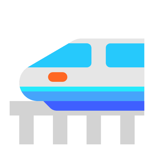 High Speed Train Flat Emoji from Fluent Emoji Flat Set