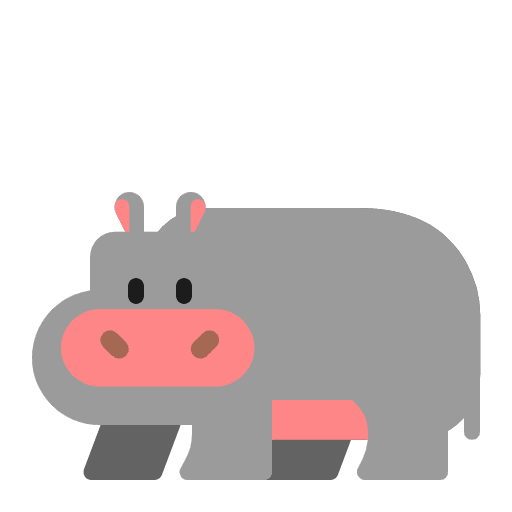 Hippopotamus Flat Element from Fluent Emoji Flat Set