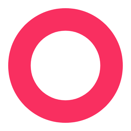 Hollow Red Circle Flat Emoji from Fluent Emoji Flat Set