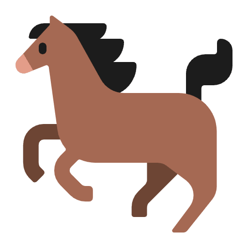 Horse Flat Emoji from Fluent Emoji Flat Set