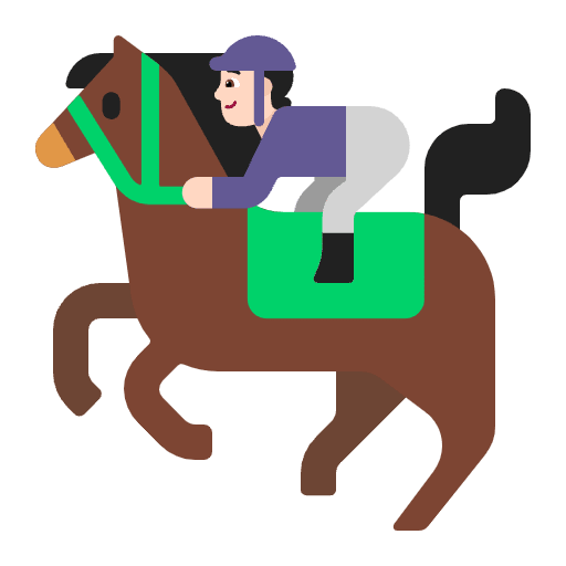 Horse Racing Flat Light Emoji from Fluent Emoji Flat Set