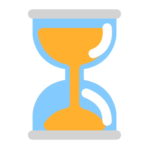 Hourglass Not Done Flat Emoji from Fluent Emoji Flat Set