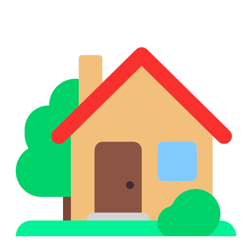 House With Garden Flat Emoji from Fluent Emoji Flat Set