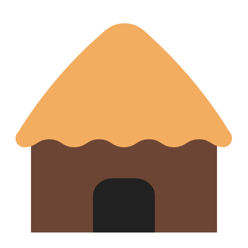 Hut Flat Emoji from Fluent Emoji Flat Set