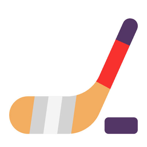 Ice Hockey Flat Emoji from Fluent Emoji Flat Set
