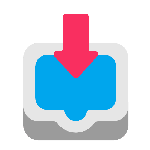 Inbox Tray Flat Emoji from Fluent Emoji Flat Set