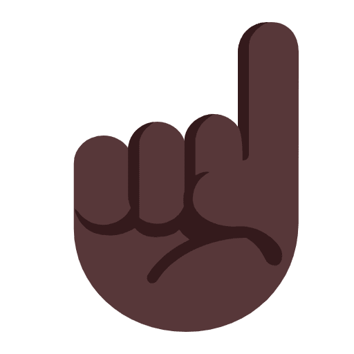 Index Pointing Up Flat Dark Emoji from Fluent Emoji Flat Set
