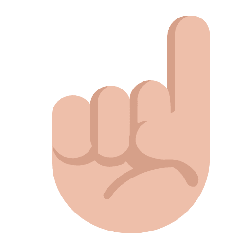 Index Pointing Up Flat Medium Light Emoji from Fluent Emoji Flat Set