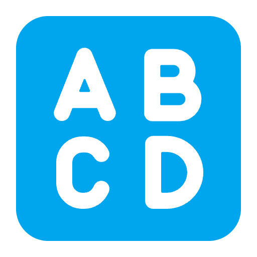 Input Latin Uppercase Flat Element from Fluent Emoji Flat Set
