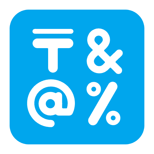 Input Symbols Flat Emoji from Fluent Emoji Flat Set