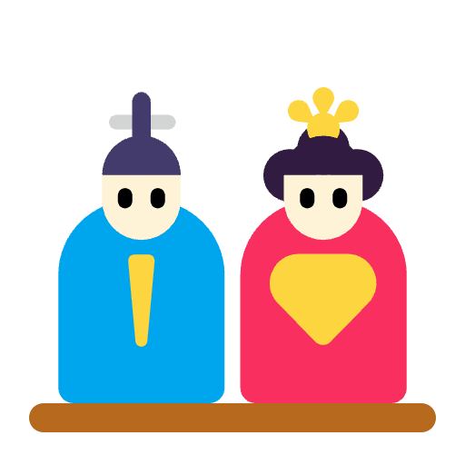 Japanese Dolls Flat Emoji from Fluent Emoji Flat Set