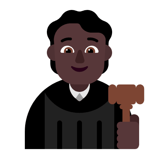 Judge Flat Dark Element from Fluent Emoji Flat Set