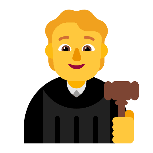 Judge Flat Default Emoji from Fluent Emoji Flat Set