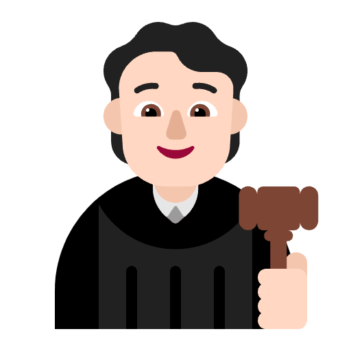 Judge Flat Light Emoji from Fluent Emoji Flat Set