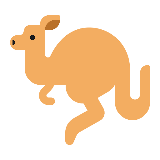 Kangaroo Flat Emoji from Fluent Emoji Flat Set