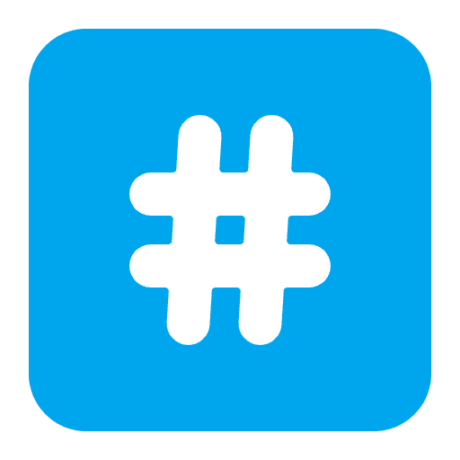 Keycap Hashtag Flat Element from Fluent Emoji Flat Set