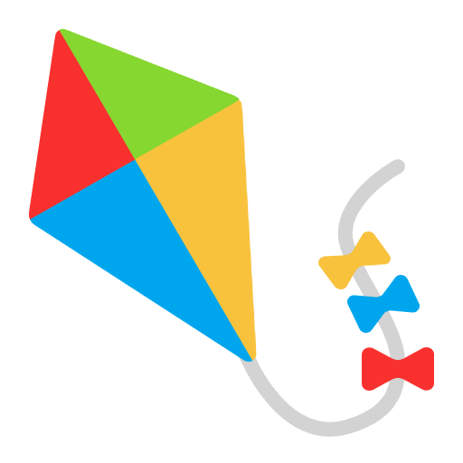 Kite Flat Emoji from Fluent Emoji Flat Set