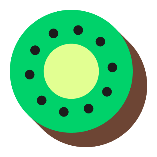 Kiwi Fruit Flat Emoji from Fluent Emoji Flat Set