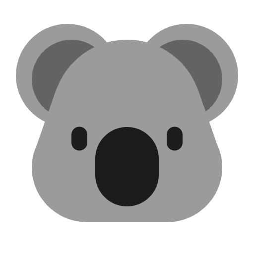 Koala Flat Emoji from Fluent Emoji Flat Set