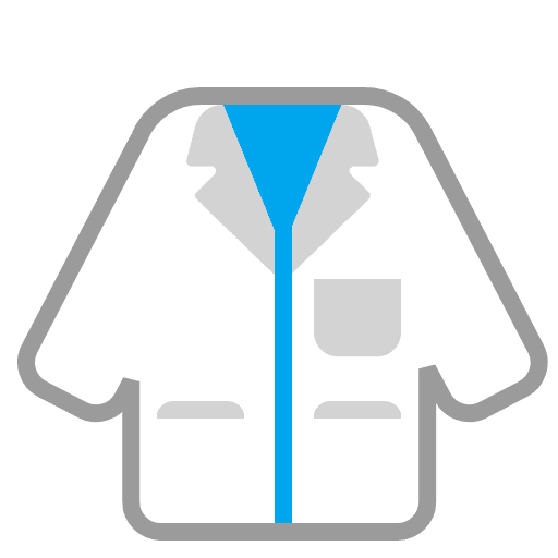 Lab Coat Flat Emoji from Fluent Emoji Flat Set