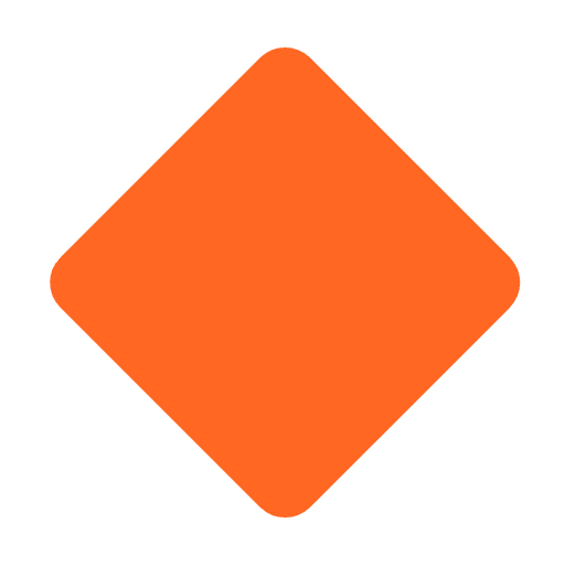 Large Orange Diamond Flat Emoji from Fluent Emoji Flat Set