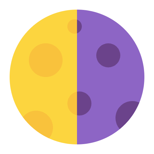 Last Quarter Moon Flat Emoji from Fluent Emoji Flat Set