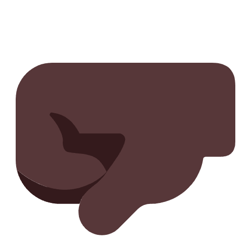 Left Facing Fist Flat Dark Element from Fluent Emoji Flat Set