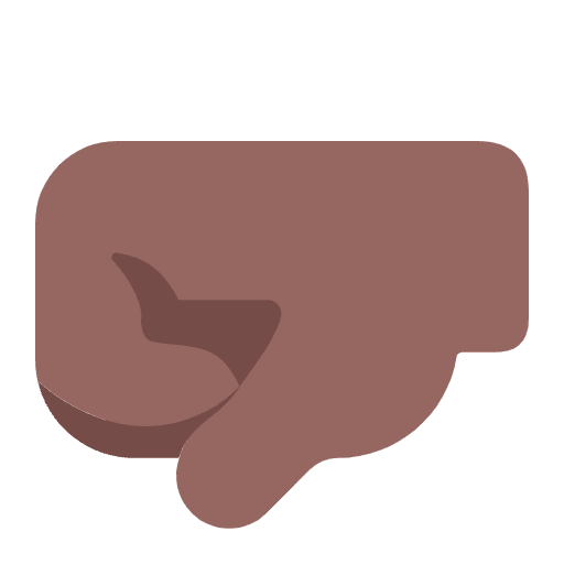 Left Facing Fist Flat Medium Dark Element from Fluent Emoji Flat Set