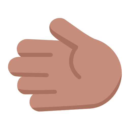 Leftwards Hand Flat Medium Emoji from Fluent Emoji Flat Set