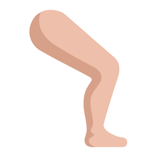 Leg Flat Medium Light Emoji from Fluent Emoji Flat Set