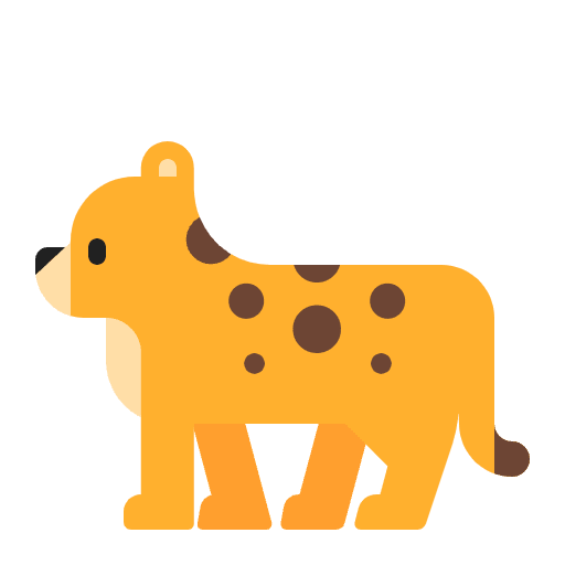 Leopard Flat Emoji from Fluent Emoji Flat Set