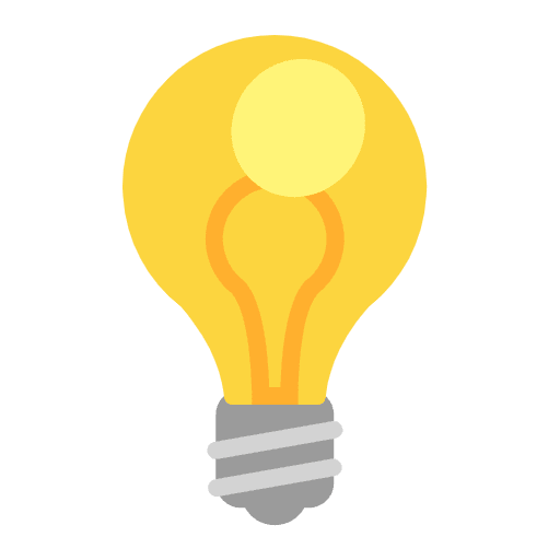 Light Bulb Flat Emoji from Fluent Emoji Flat Set