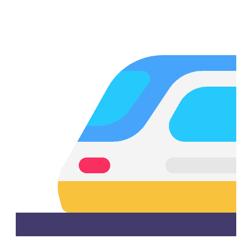 Light Rail Flat Emoji from Fluent Emoji Flat Set