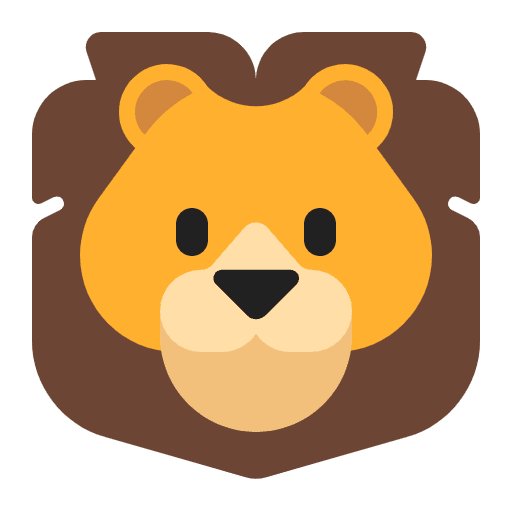 Lion Flat Emoji from Fluent Emoji Flat Set