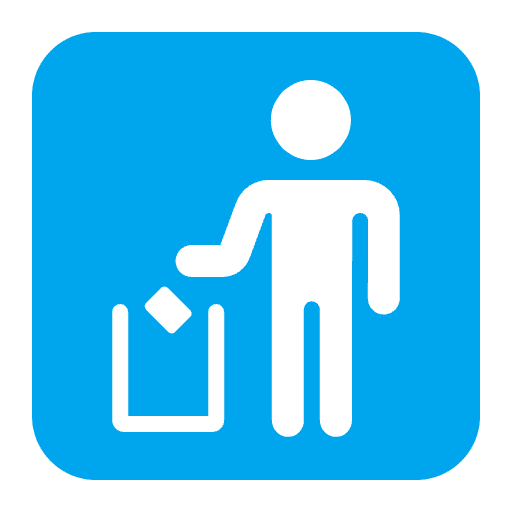 Litter In Bin Sign Flat Emoji from Fluent Emoji Flat Set