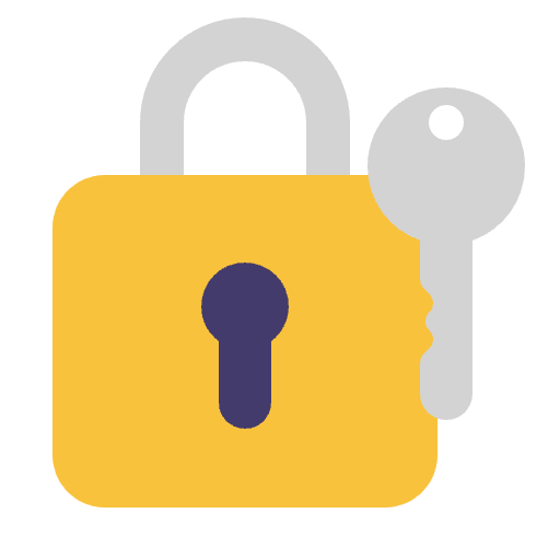 Locked With Key Flat Emoji from Fluent Emoji Flat Set