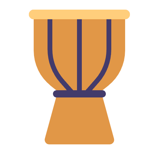 Long Drum Flat Emoji from Fluent Emoji Flat Set