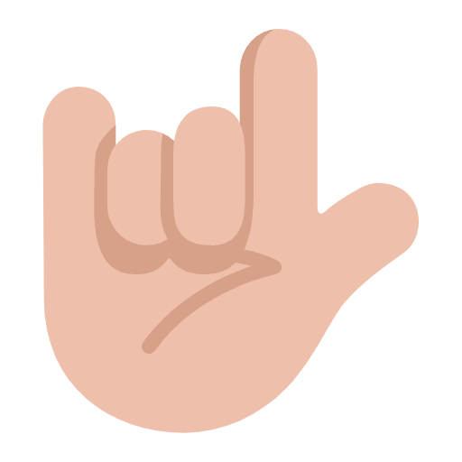 Love You Gesture Flat Medium Light Emoji from Fluent Emoji Flat Set