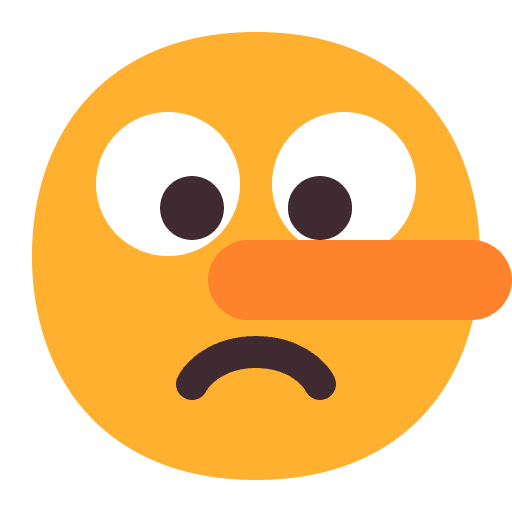 Lying Face Flat Emoji from Fluent Emoji Flat Set