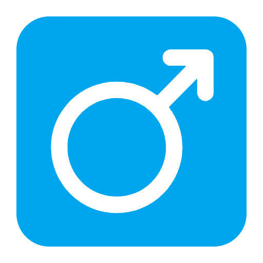 Male Sign Flat Emoji from Fluent Emoji Flat Set