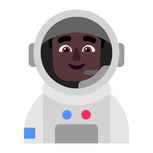 Man Astronaut Flat Dark Emoji from Fluent Emoji Flat Set