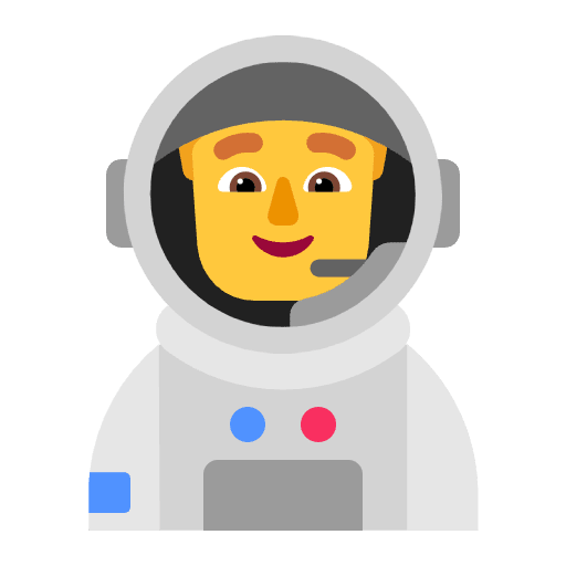 Man Astronaut Flat Default Emoji from Fluent Emoji Flat Set