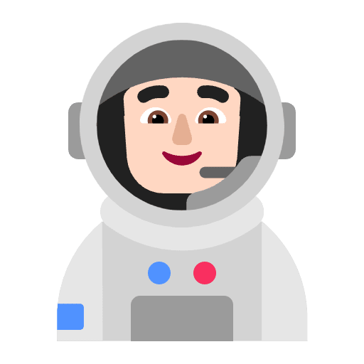 Man Astronaut Flat Light Emoji from Fluent Emoji Flat Set