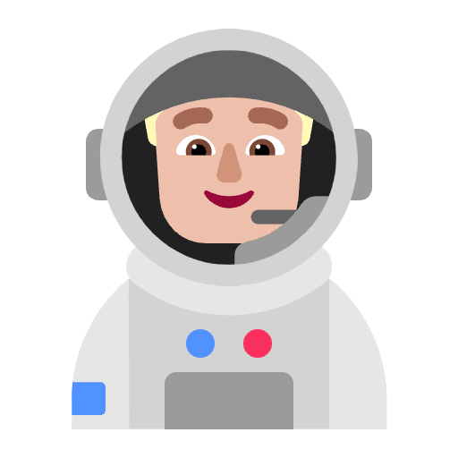 Man Astronaut Flat Medium Light Element from Fluent Emoji Flat Set