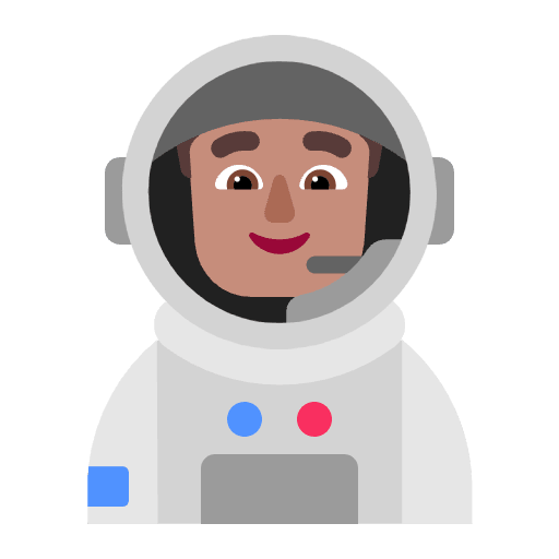 Man Astronaut Flat Medium Emoji from Fluent Emoji Flat Set