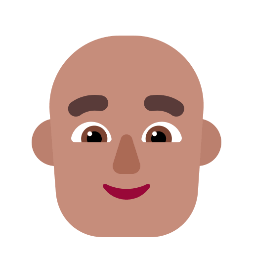 Man Bald Flat Medium Element from Fluent Emoji Flat Set