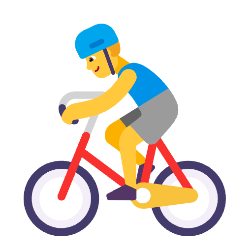Man Biking Flat Default Element from Fluent Emoji Flat Set