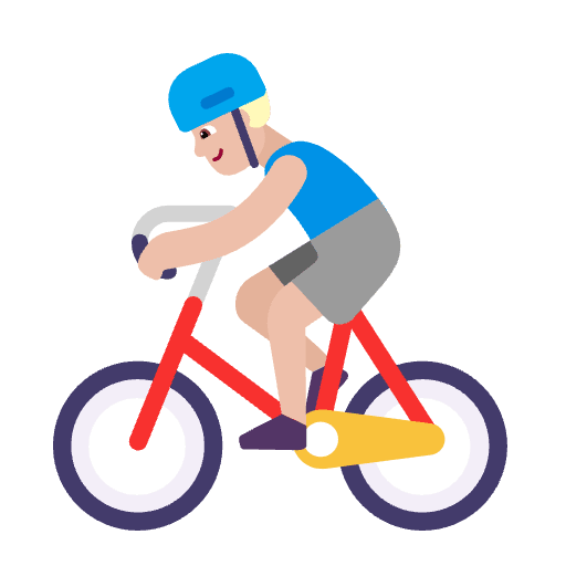 Man Biking Flat Medium Light Emoji from Fluent Emoji Flat Set