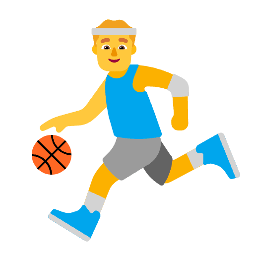 Man Bouncing Ball Flat Default Emoji from Fluent Emoji Flat Set